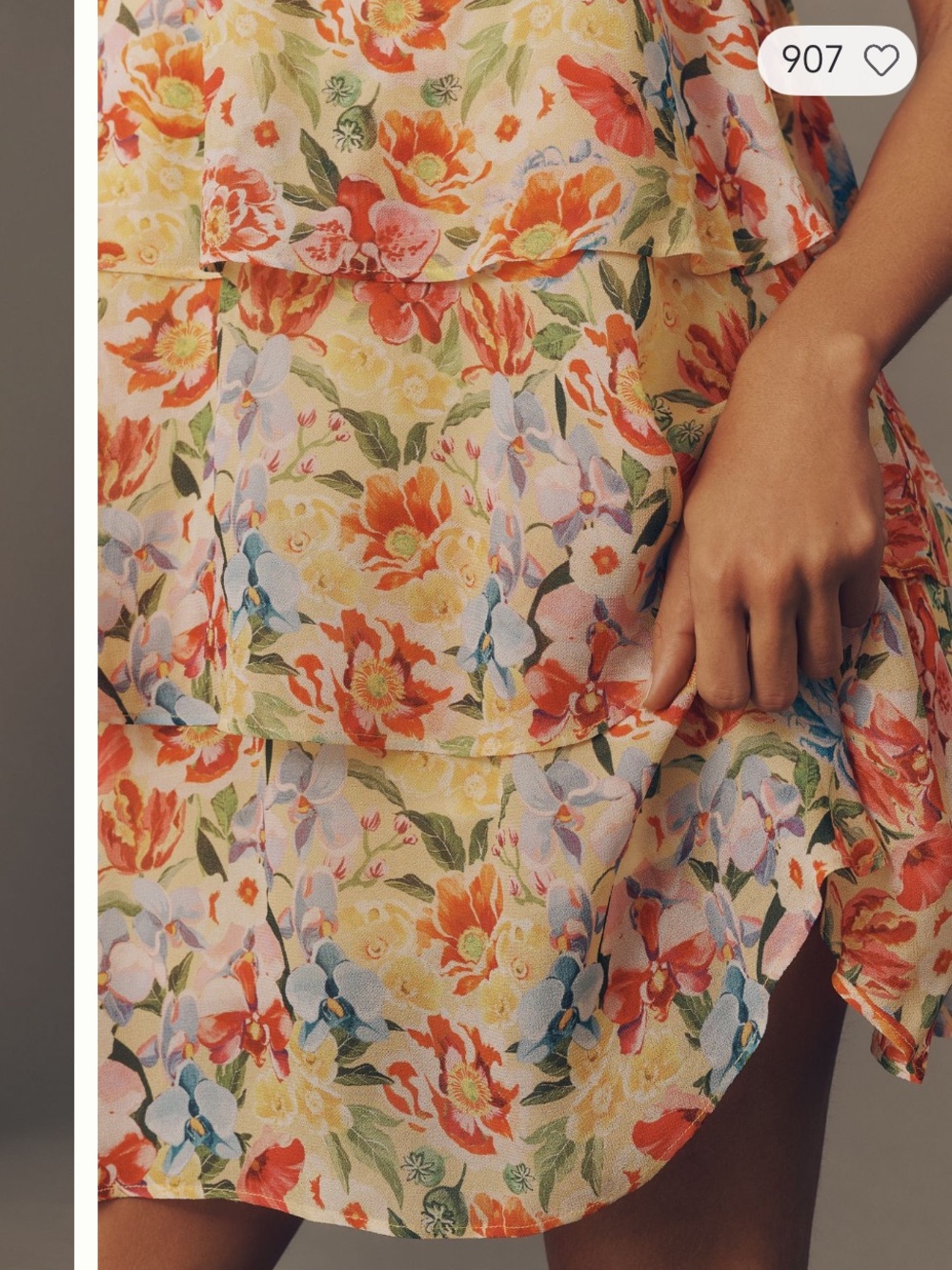 NWT Farm Rio x Anthropologie Tiered Ruffle Mini Dress Garden Terrace Pink Medium - Picture 3 of 16